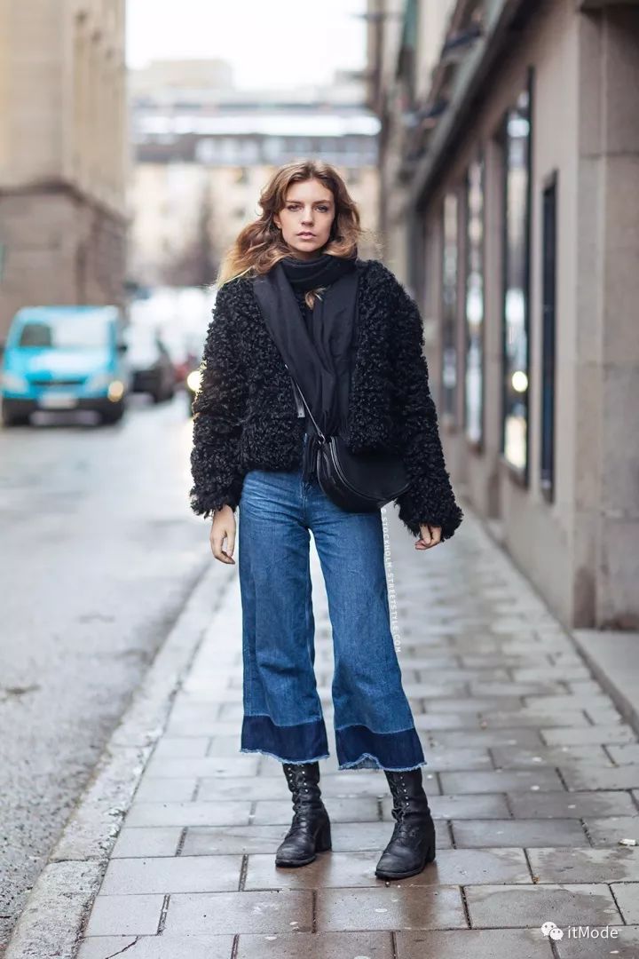 阔腿裤平底鞋,平底鞋阔腿裤搭配图片