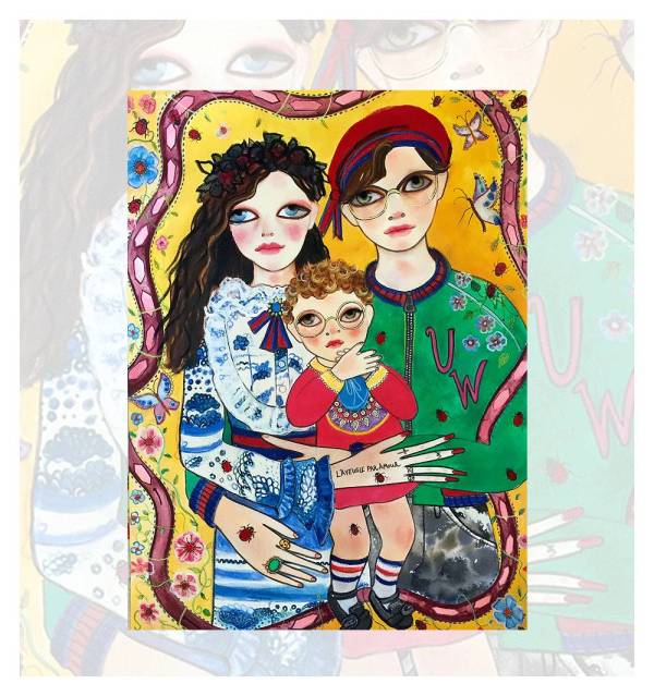 gucci日系插画,gucci限量版插画