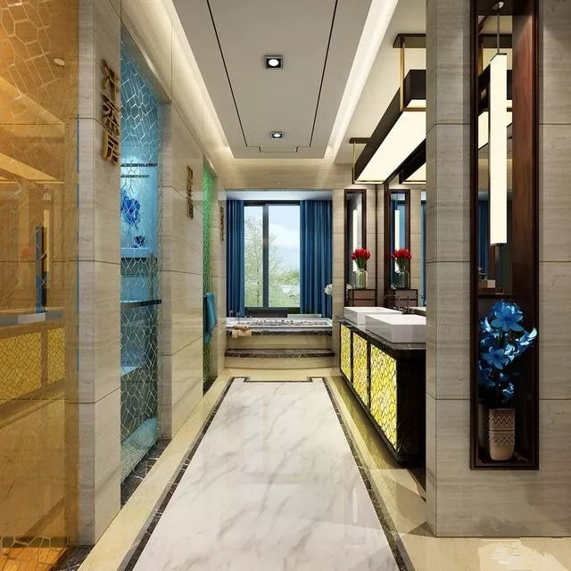 太原华洲装修效果图,复式500平方米现代新中式装修