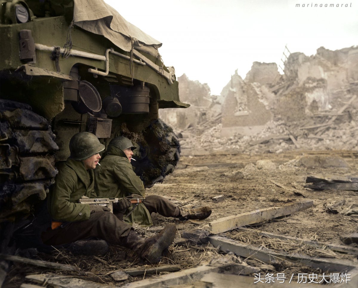 彩色二战照片法军,彩色二战视频