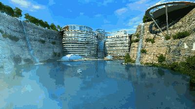 别具一格魔都深坑酒店,魔都深坑下的乌托邦佘山深坑酒店