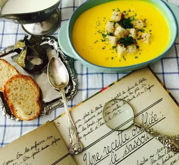 奶油南瓜甜品汤,抹茶奶油南瓜汤