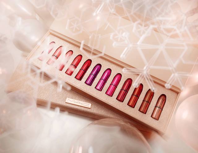 mac圣诞限定口红深唇试色,mac圣诞限定口红无滤镜试色