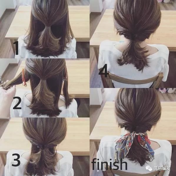 1分钟速成5步唯美森女编发,韩式斜刘海编发图解