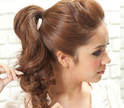 穿裙子用小夹子扎头发,穿裙子把头发扎起来发型简单好看