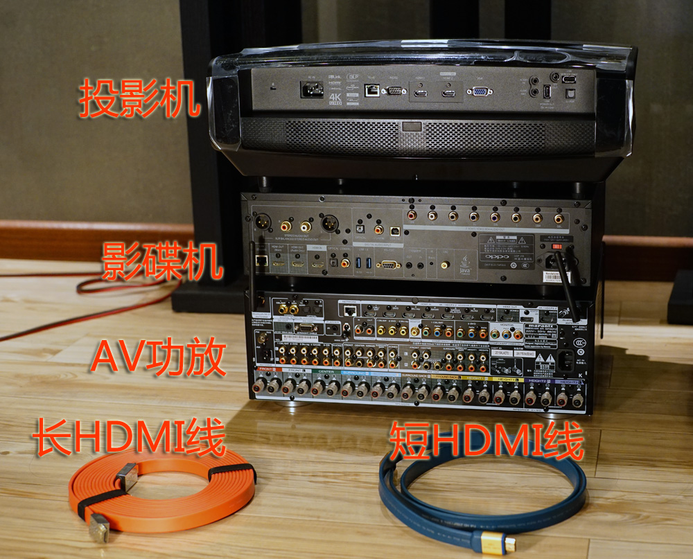 投影仪怎么连接功放和吸顶音响,家庭影院投影仪怎么连接功放