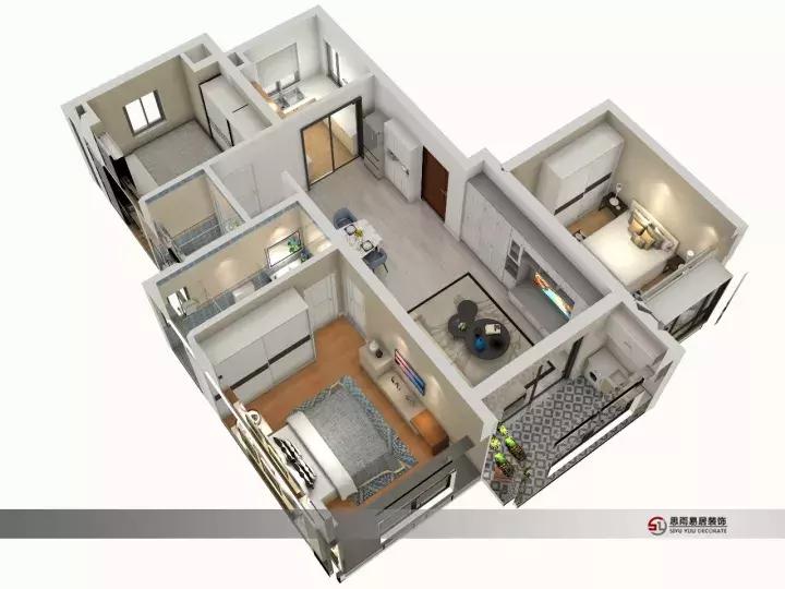 现代简约白领梦想居——华建ART上院高层D3户型经典设计解析