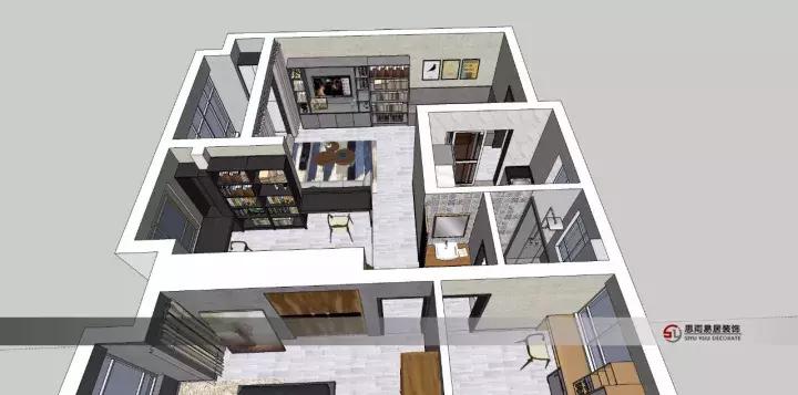 华建art上院107平米样板房,华建上院143平方装饰效果图