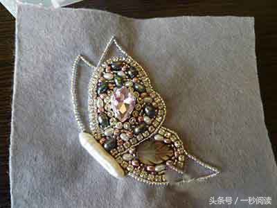 淡水珍珠串珠蝴蝶,羽毛串珠珍珠胸针