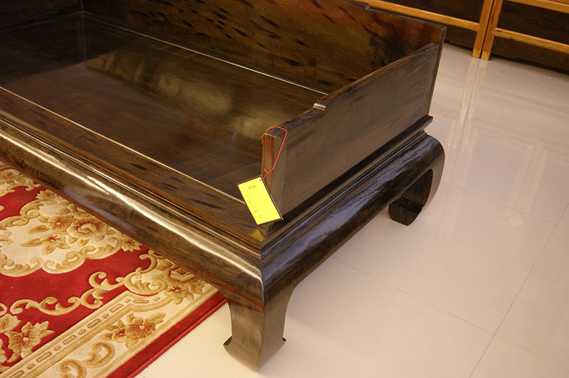 金丝楠阴沉木龙胆纹摆件图片,金丝楠阴沉罗汉床