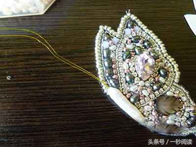 淡水珍珠串珠蝴蝶,羽毛串珠珍珠胸针