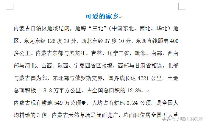 word文档排版我的家乡,2010word格式