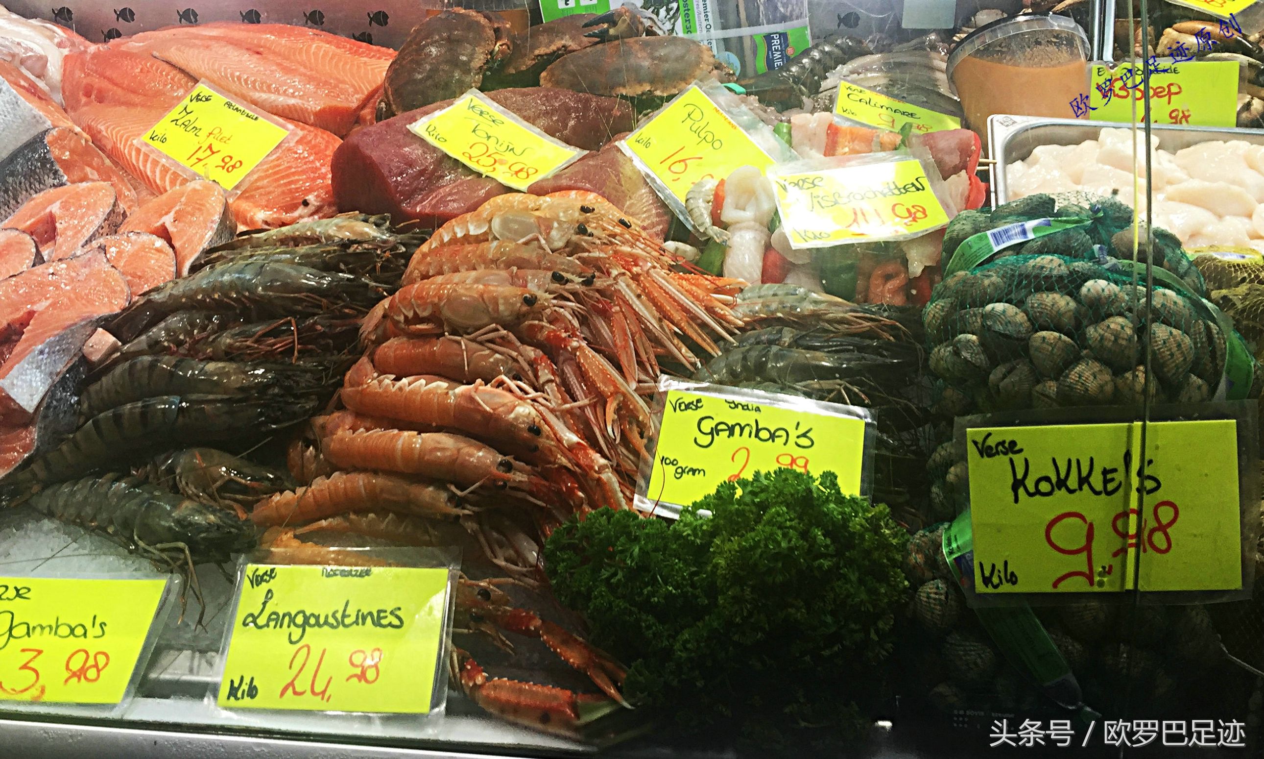 中国厨子邂逅欧洲小镇海鲜市，不认识的鱼炖起来也不手软