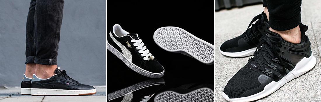 黑鞋白底鞋推荐,高帮白底黑色鞋