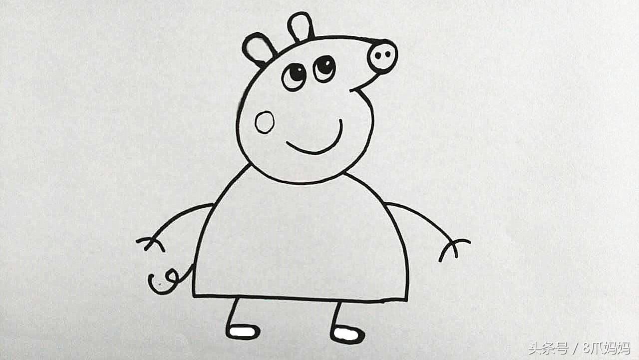 数字6画小猪佩奇,小猪佩奇数字0-10