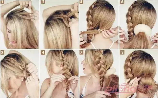 戴皇冠女童花苞头的扎法教程,元气少女花苞头怎么扎短发