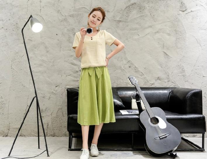 棉麻裙子套装，以质朴之色，点缀美丽梦想！