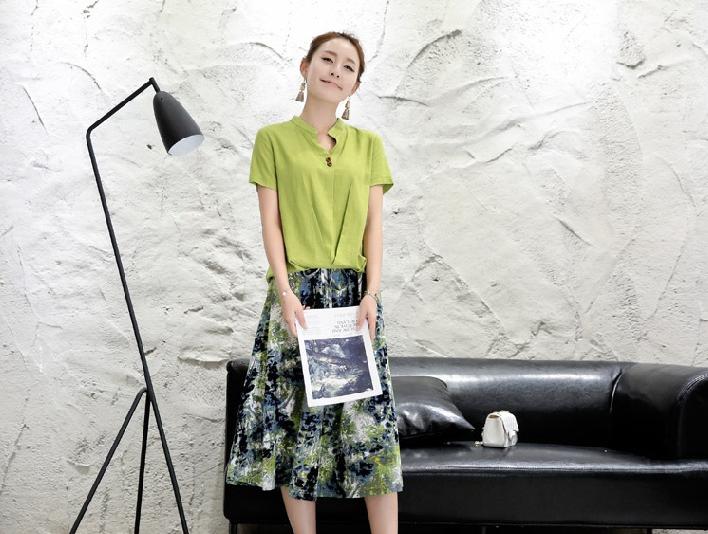 棉麻裙子套装，以质朴之色，点缀美丽梦想！