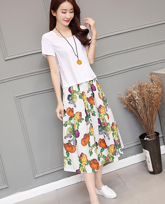 棉麻裙子套装，以质朴之色，点缀美丽梦想！