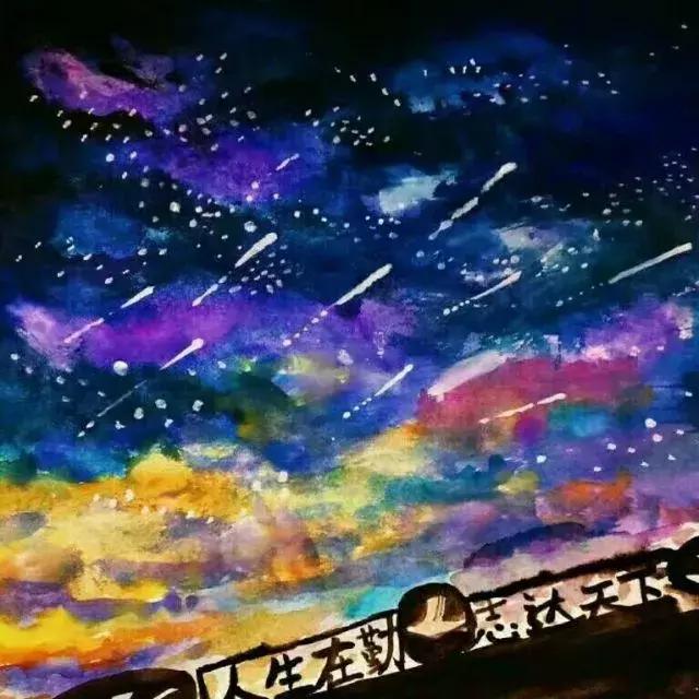 历城二中文化墙,手绘二年级作品