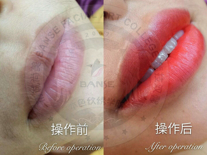 纹绣唇型练习基本功,纹绣师能够给自己漂唇吗