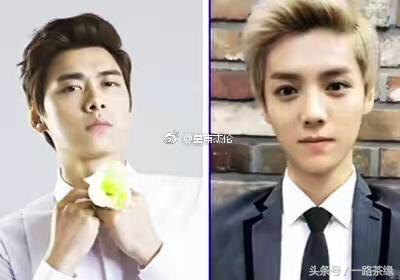 鹿晗三七分发型教学,鹿晗钢夹烫中分发型