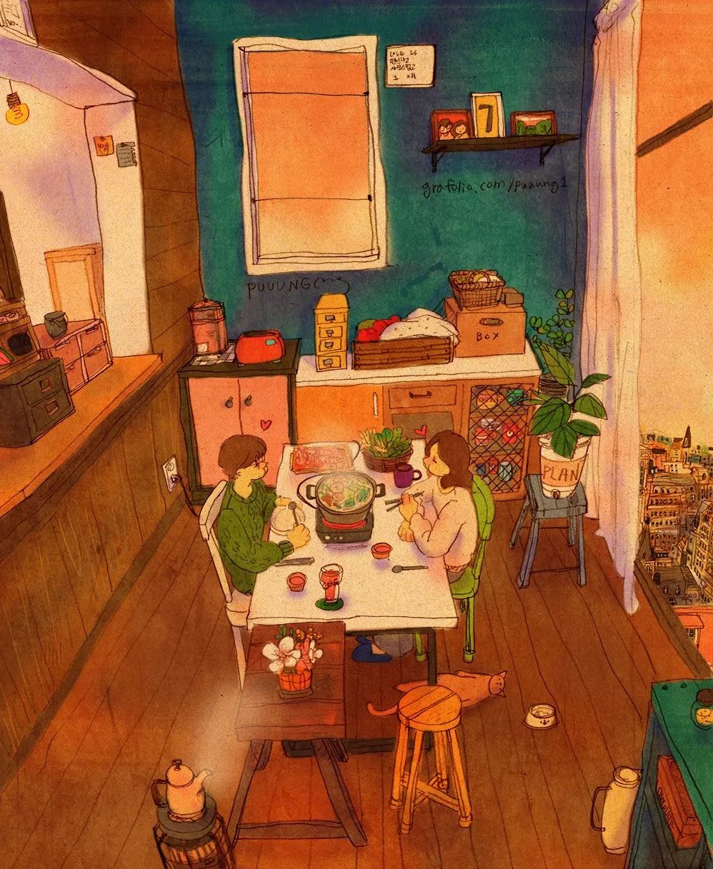 甜到爆的恋爱日常手绘,手绘情侣日常恋爱日记