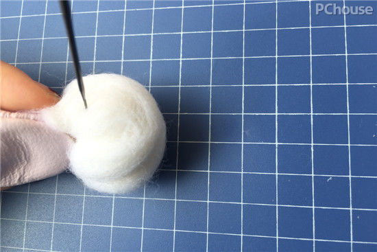 兔子毛绒挂件diy,diy羊毛毡钥匙扣小熊