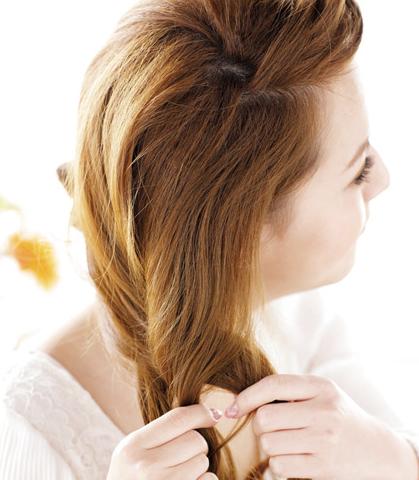 刘海清新编发教程简单,刘海长发简单减龄编发