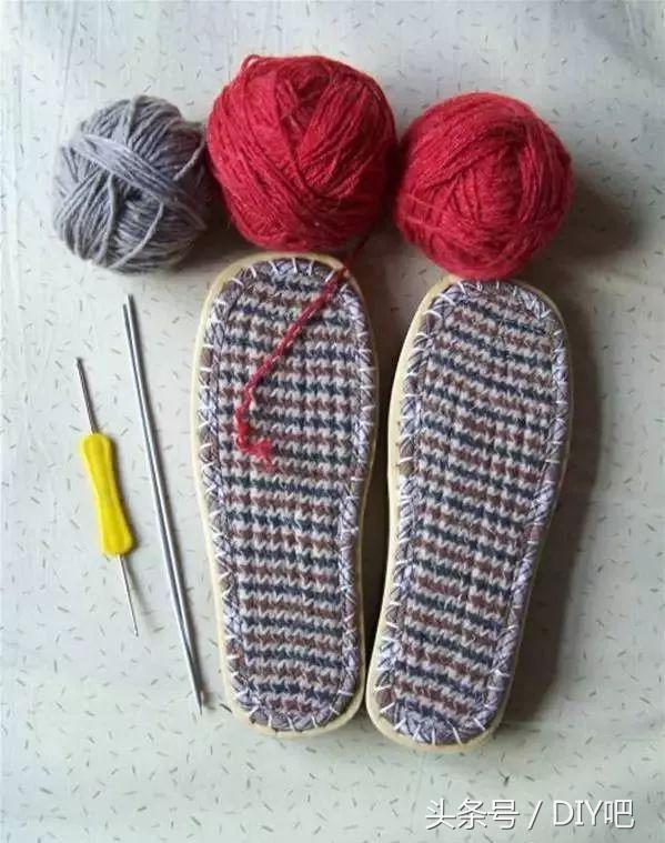 毛线拖鞋的鞋面用棒针怎么起针,儿童棒针毛线拖鞋教程完全版
