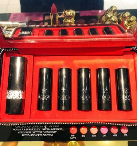 dior迪奥圣诞限定蓝金口红,dior迪奥秋季时装限定丝绒口红720