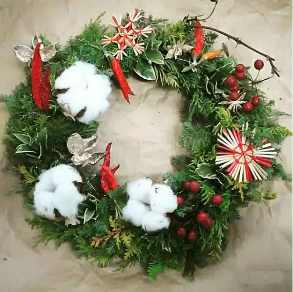 花艺视频教程气球鲜花,嘉星圣诞花环diy