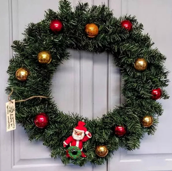 花艺视频教程气球鲜花,嘉星圣诞花环diy