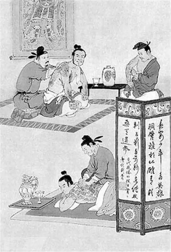 古代女性后背刺青,古代满背刺青