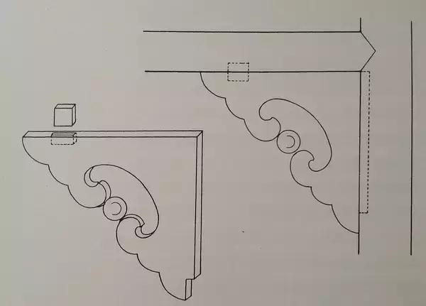 霸王枨榫卯结构图,粽角榫内部结构