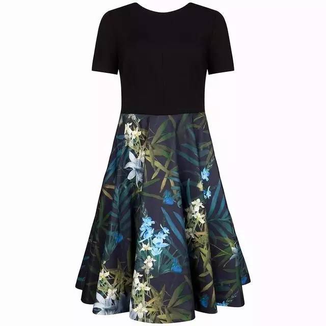 时尚潮流端庄优雅知性,tedbaker泡泡袖连衣裙