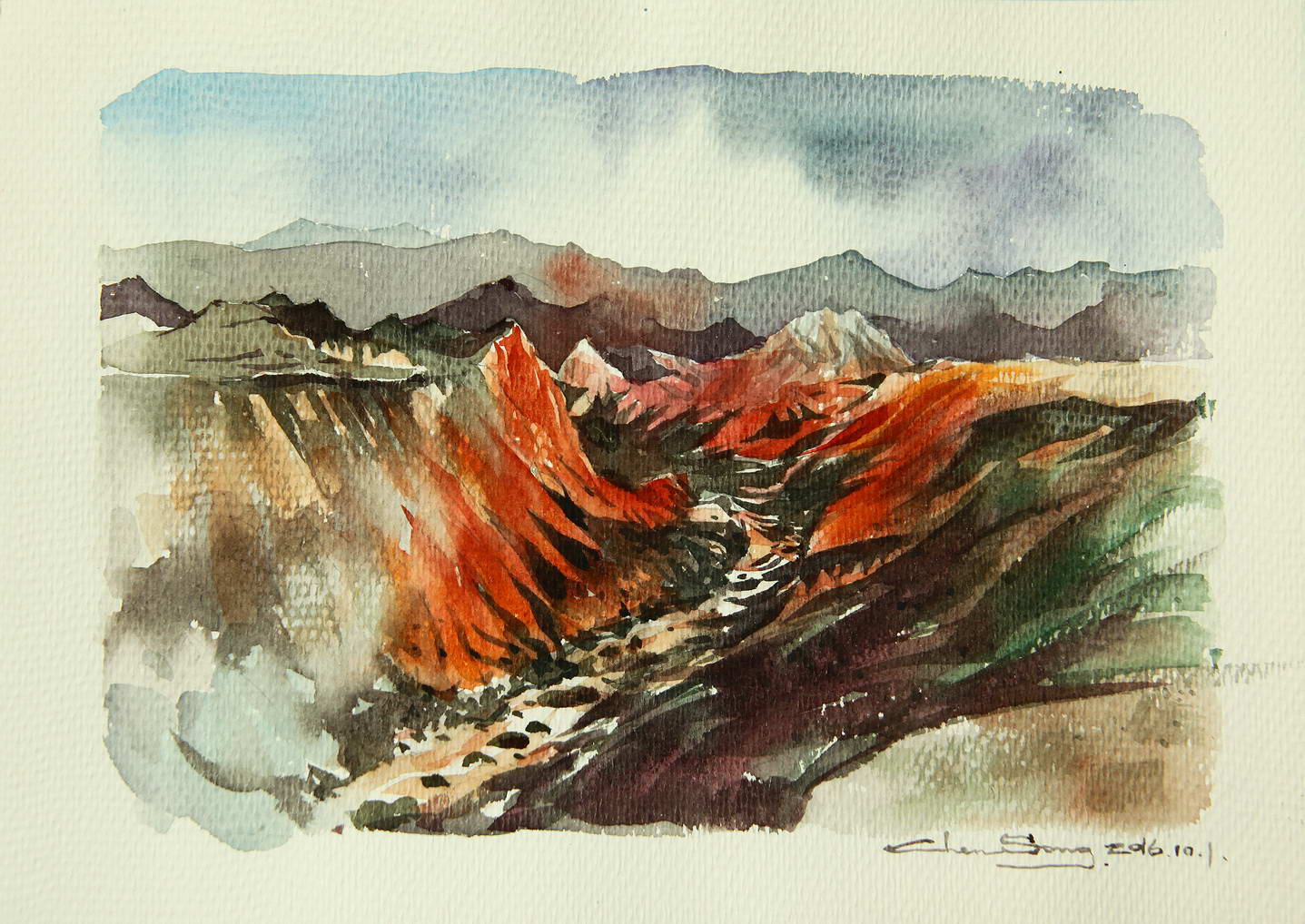 边走边画一场手绘的旅行,有一种旅行画边走边画