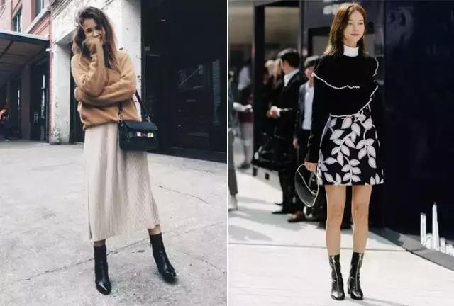 合适冬天小女生穿的黑色马丁靴,合适年轻小姐姐穿的衣服