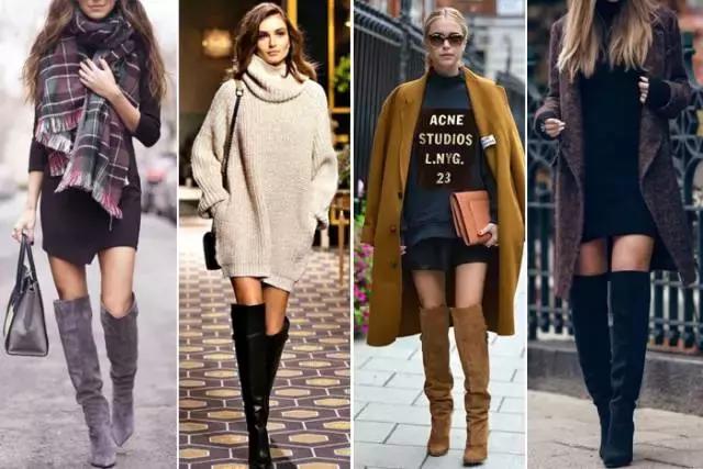 合适冬天小女生穿的黑色马丁靴,合适年轻小姐姐穿的衣服