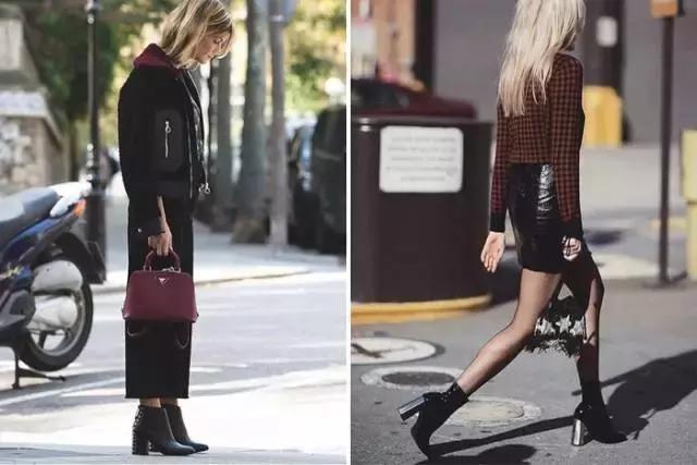 合适冬天小女生穿的黑色马丁靴,合适年轻小姐姐穿的衣服