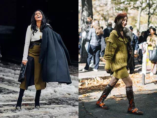 合适冬天小女生穿的黑色马丁靴,合适年轻小姐姐穿的衣服