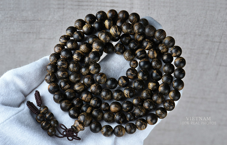 越南沉香佛珠108颗价格,沉香念珠108颗怎么搭配寓意好