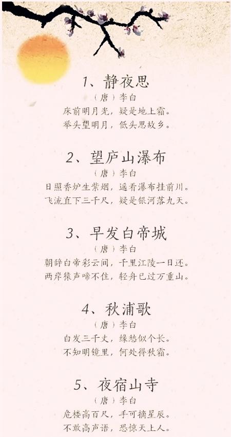 这50首中华经典古诗，最合适给宝宝做早教了，赶紧收起来放好了
