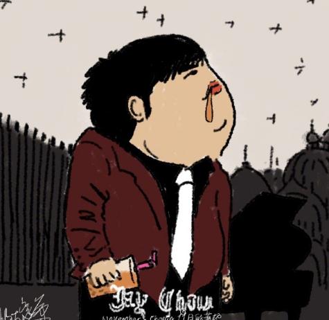 周杰伦手绘奶茶版,周杰伦喝奶茶高清图片