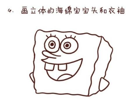 章鱼哥海绵宝宝派大星三人简笔画,简笔画海绵宝宝和派大星可爱版