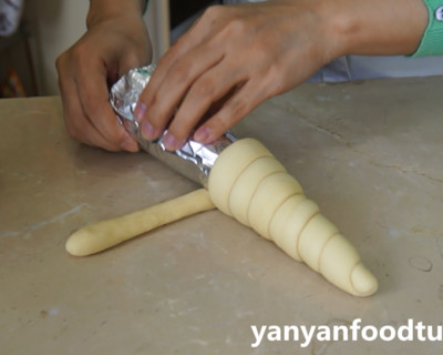 牛角面包三明治加芝士,牛角面包夹奶油奶酪