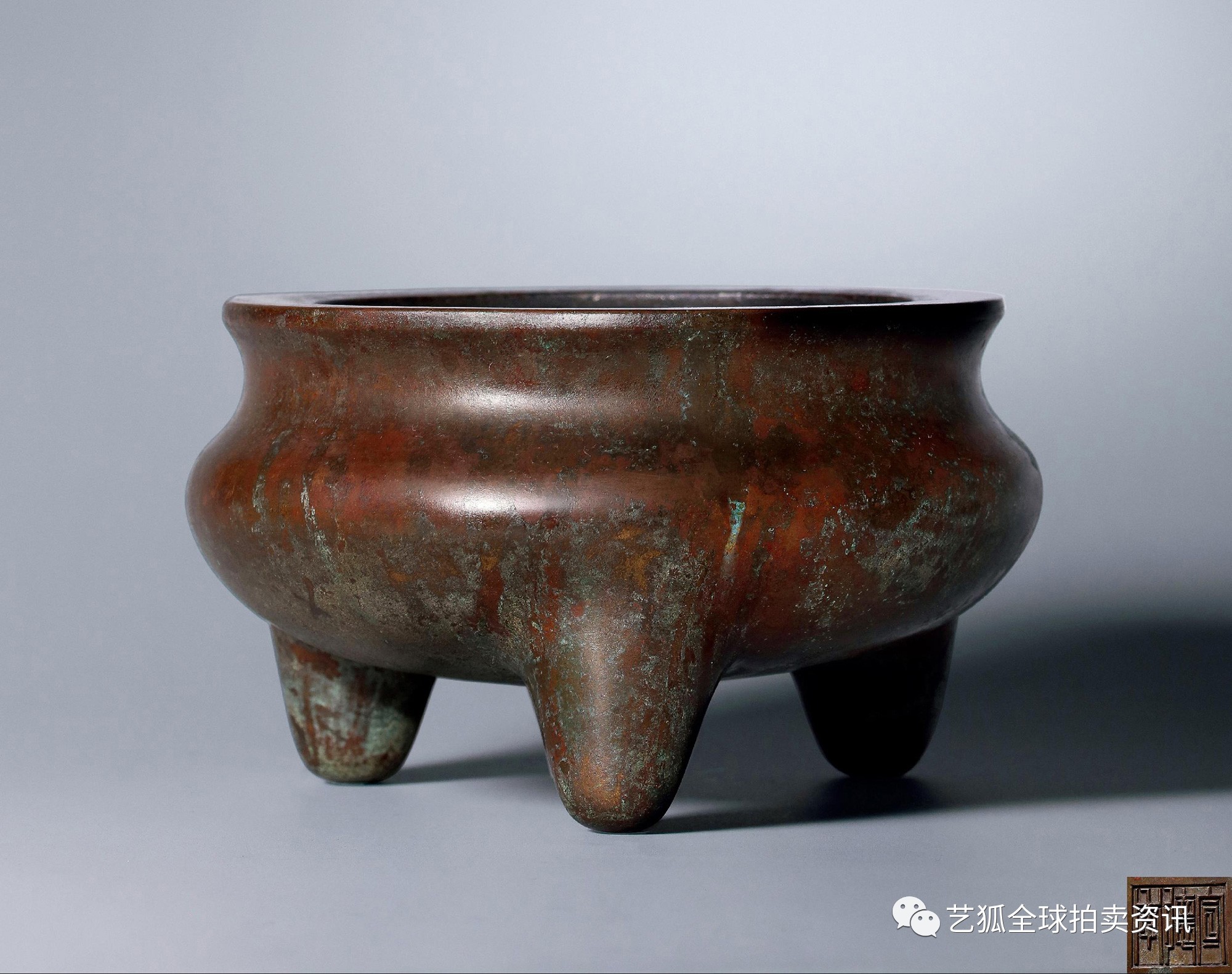 石叟镶银丝铜炉拍卖纪录,铜炉拍卖价格一览表