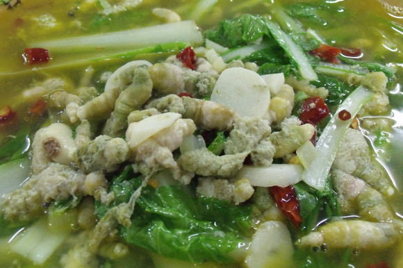 连云港美食小吃剁椒鱼头面,连云港墟沟小吃一条街