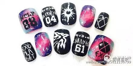 男团同款美甲,韩国男团同款美甲图片
