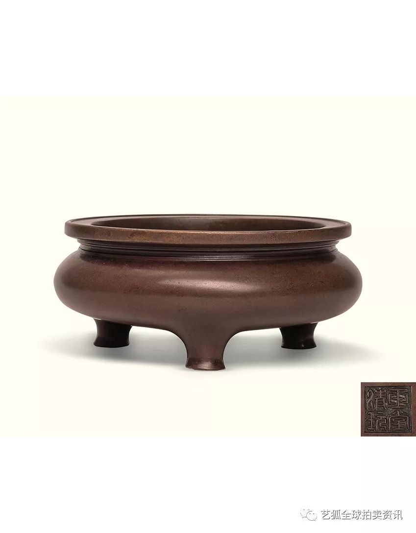 石叟镶银丝铜炉拍卖纪录,铜炉拍卖价格一览表